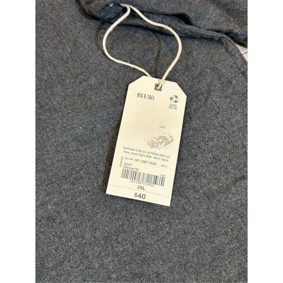 Mutual Weave big and tall men’s long sleeve gray button up shirt, size 2X - Picture 6 of 12